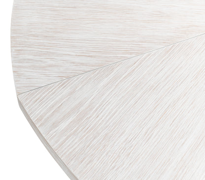 Sarreid - Tower Jupe Dining Table Med Whitewash Wh - White - Transitional