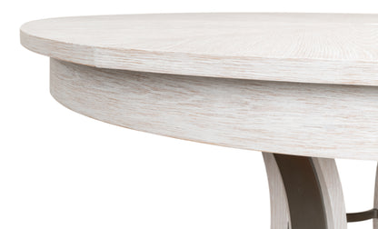 Sarreid - Tower Jupe Dining Table Med Whitewash Wh - White - Transitional