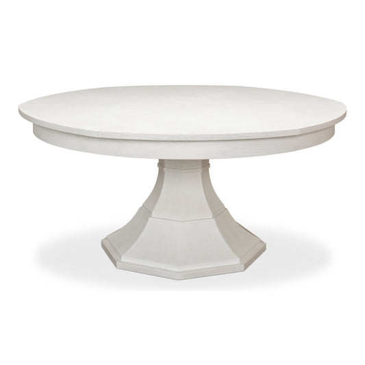 Sarreid - Giselle Jupe Dining Tbl Lg Working White - White - Transitional
