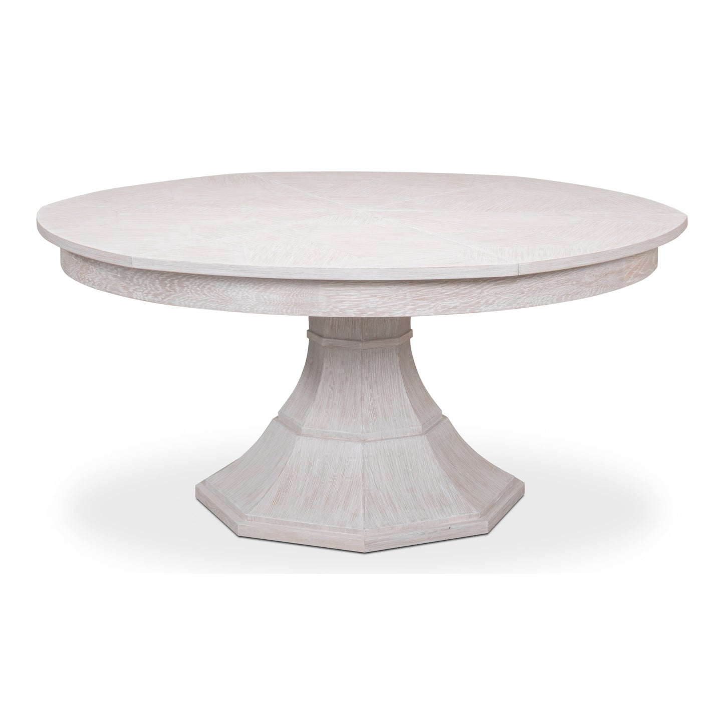 Sarreid - Giselle Jupe Dining Tbl Lg Whitewash Wht - White - Transitional