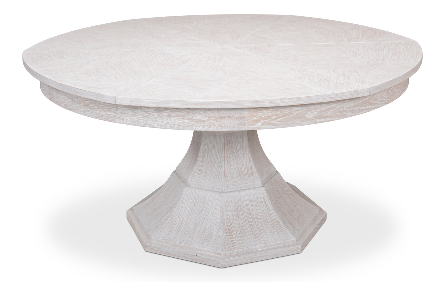 Sarreid - Giselle Jupe Dining Tbl Lg Whitewash Wht - White - Transitional