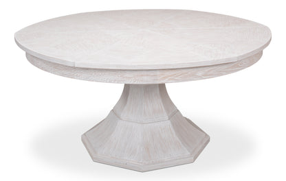 Sarreid - Giselle Jupe Dining Tbl Lg Whitewash Wht - White - Transitional