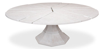 Sarreid - Giselle Jupe Dining Tbl Lg Whitewash Wht - White - Transitional