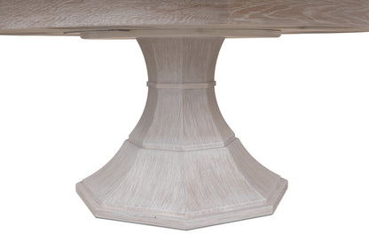 Sarreid - Giselle Jupe Dining Tbl Lg Whitewash Wht - White - Transitional