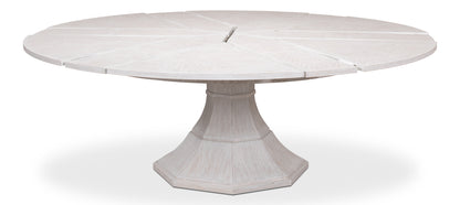 Sarreid - Giselle Jupe Dining Tbl Lg Whitewash Wht - White - Transitional
