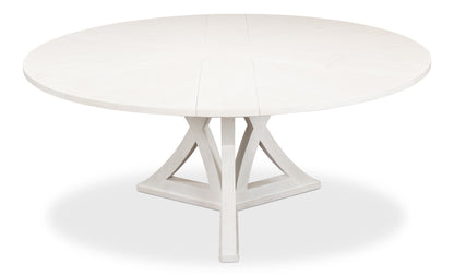 Sarreid - Casual Jupe Dining Table  Working Wht Md - White - Transitional