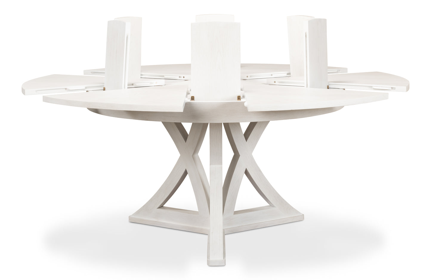 Sarreid - Casual Jupe Dining Table  Working Wht Md - White - Transitional