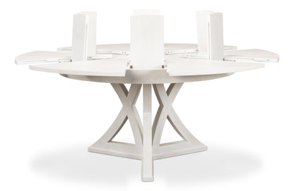 Sarreid - Casual Jupe Dining Table  Working Wht Md - White - Transitional