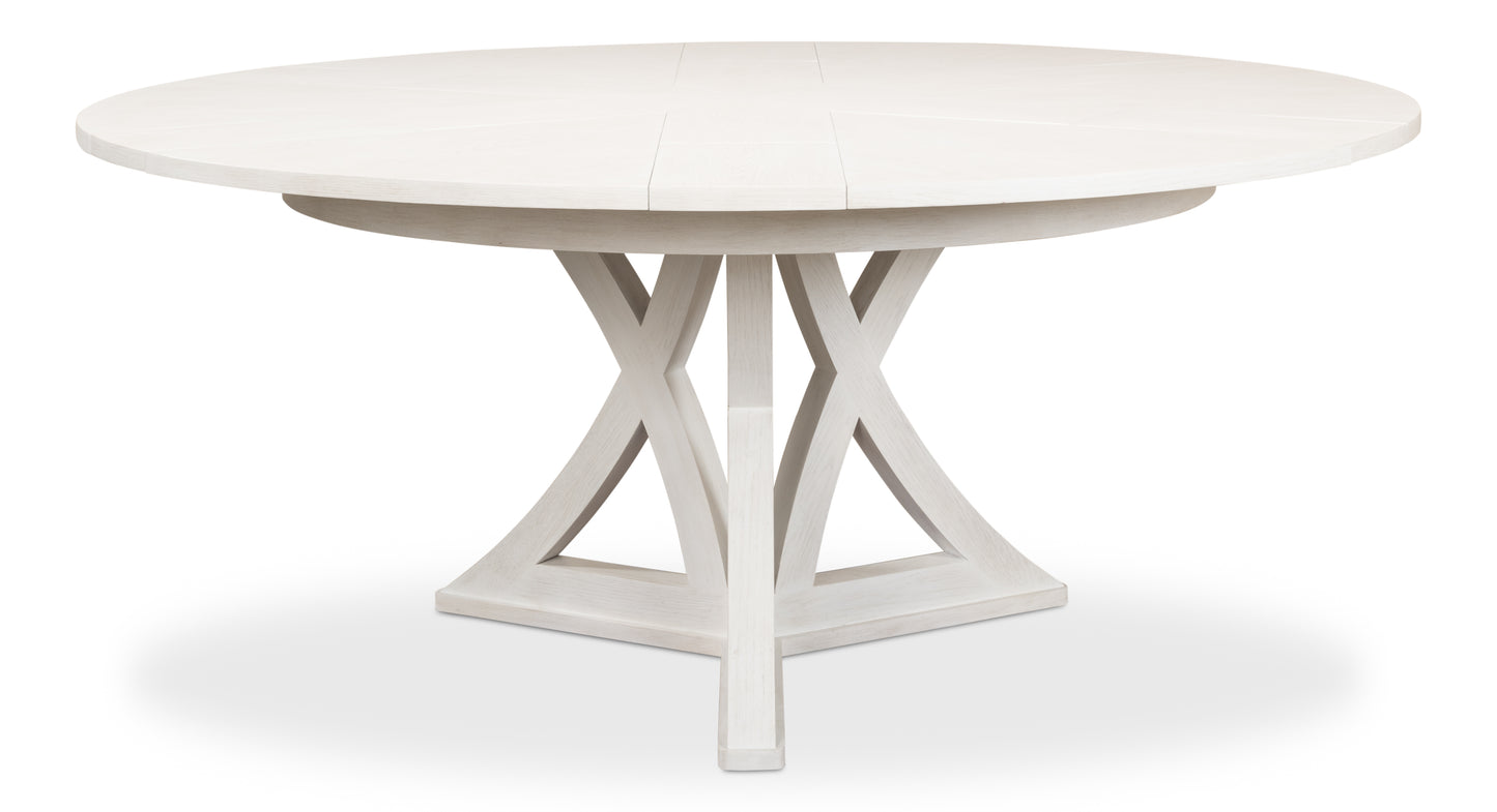 Sarreid - Casual Jupe Dining Table  Working Wht Md - White - Transitional