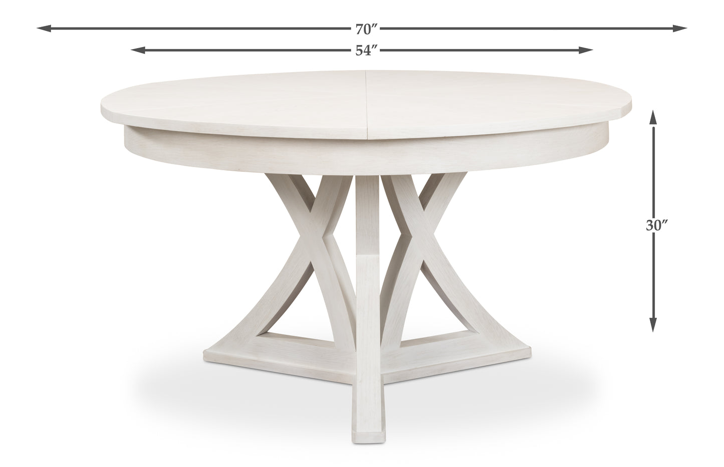 Sarreid - Casual Jupe Dining Table  Working Wht Md - White - Transitional