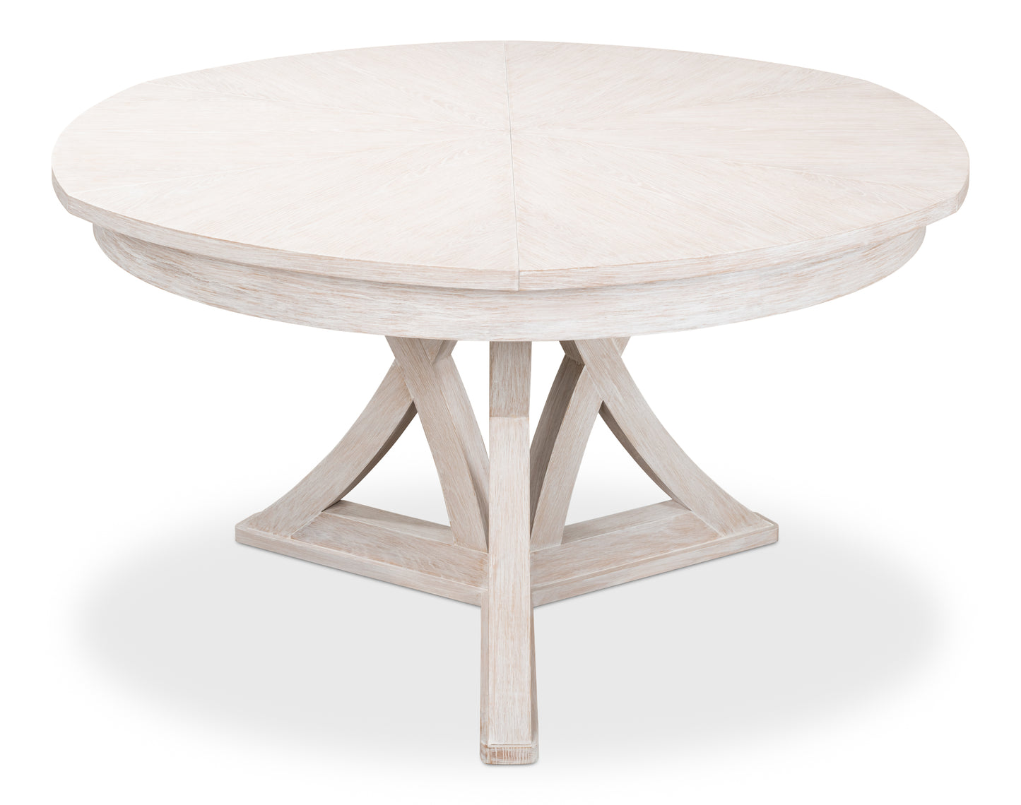 Sarreid - Casual Jupe Dining Tbl Whitewash Wht Med - White - Transitional