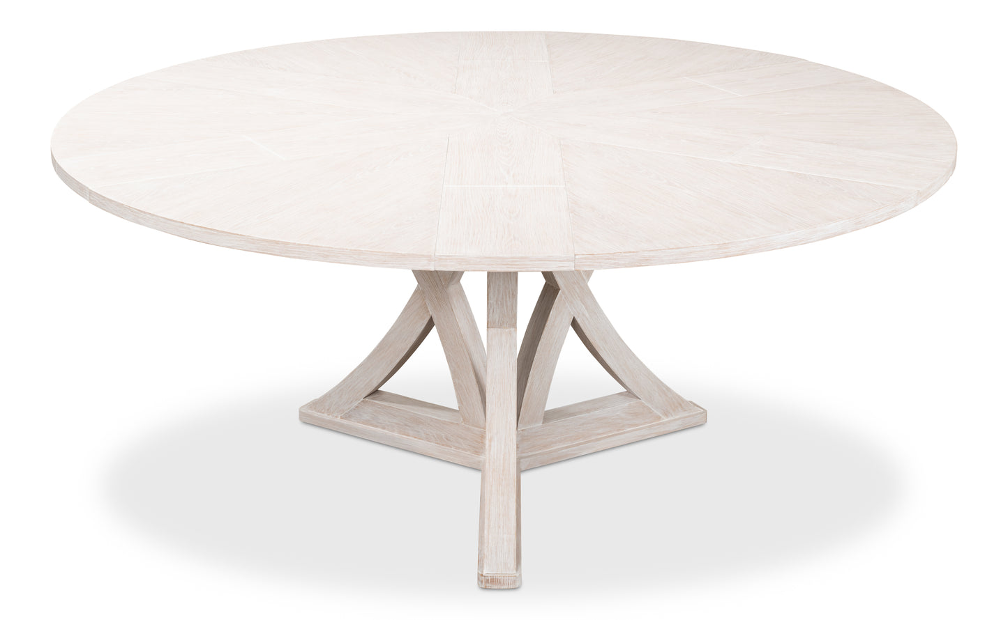 Sarreid - Casual Jupe Dining Tbl Whitewash Wht Med - White - Transitional