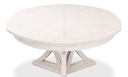 Sarreid - Casual Jupe Dining Tbl Whitewash Wht Med - White - Transitional