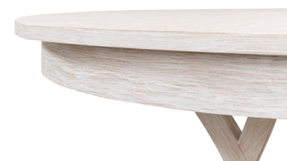 Sarreid - Casual Jupe Dining Tbl Whitewash Wht Med - White - Transitional