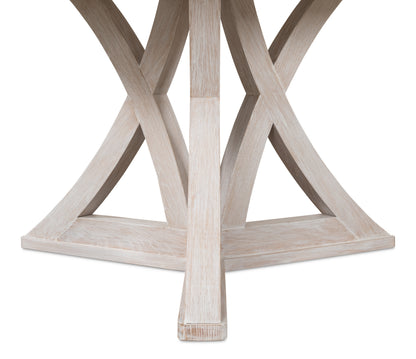 Sarreid - Casual Jupe Dining Tbl Whitewash Wht Med - White - Transitional