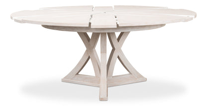 Sarreid - Casual Jupe Dining Tbl Whitewash Wht Med - White - Transitional