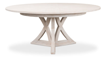 Sarreid - Casual Jupe Dining Tbl Whitewash Wht Med - White - Transitional