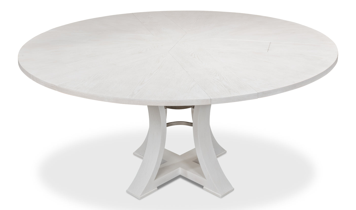Sarreid - Monument Jupe Dining Tbl Med Work White - White - Transitional