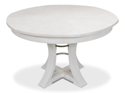 Sarreid - Monument Jupe Dining Tbl Med Work White - White - Transitional
