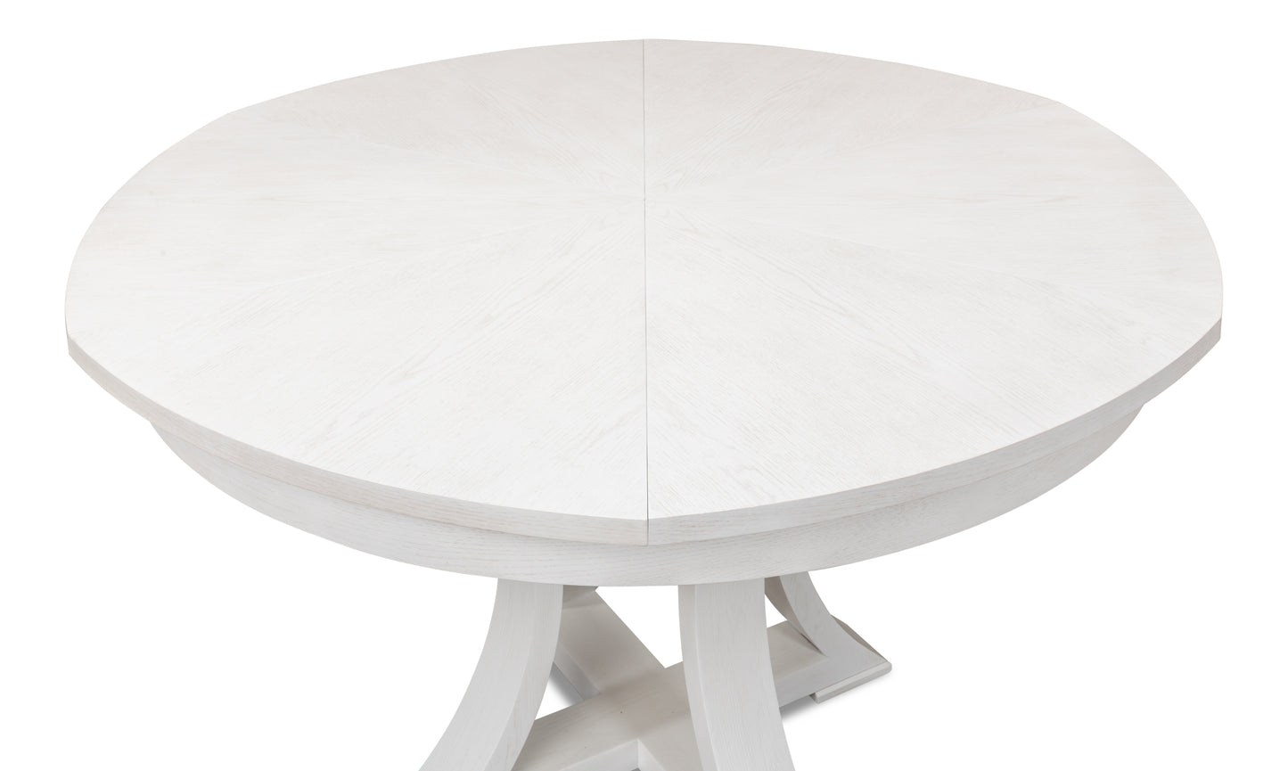 Sarreid - Monument Jupe Dining Tbl Med Work White - White - Transitional