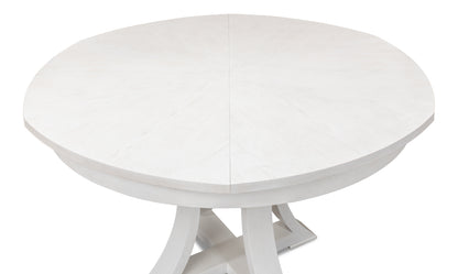 Sarreid - Monument Jupe Dining Tbl Med Work White - White - Transitional