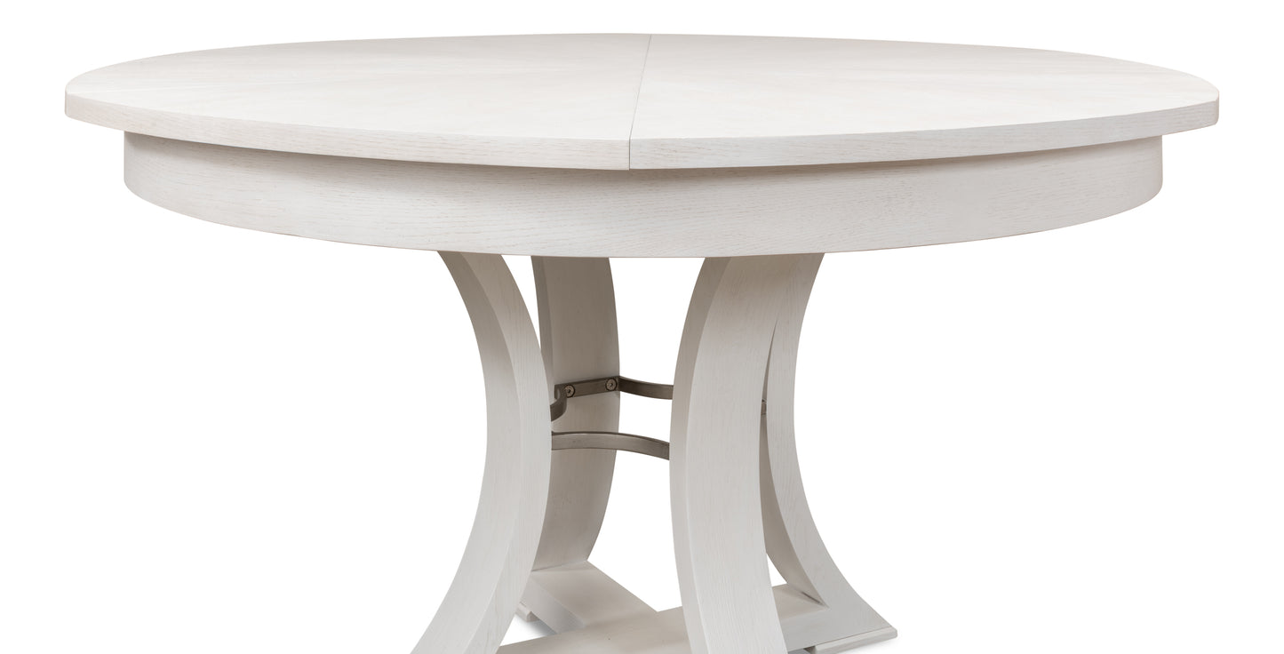 Sarreid - Monument Jupe Dining Tbl Med Work White - White - Transitional