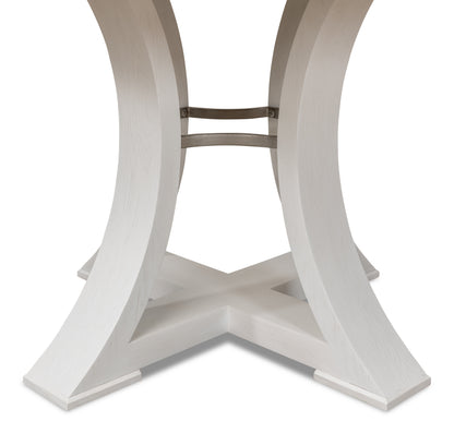 Sarreid - Monument Jupe Dining Tbl Med Work White - White - Transitional