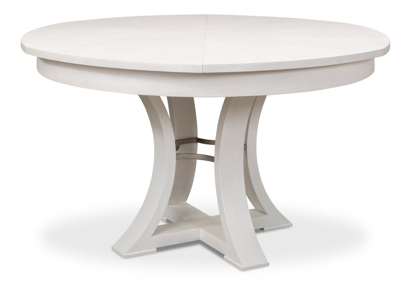 Sarreid - Monument Jupe Dining Tbl Med Work White - White - Transitional