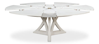 Sarreid - Casual Jupe Dining Table Working Wht Lg - White - Transitional
