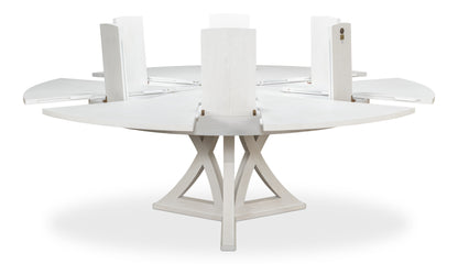Sarreid - Casual Jupe Dining Table Working Wht Lg - White - Transitional