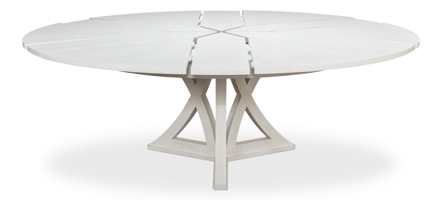 Sarreid - Casual Jupe Dining Table Working Wht Lg - White - Transitional