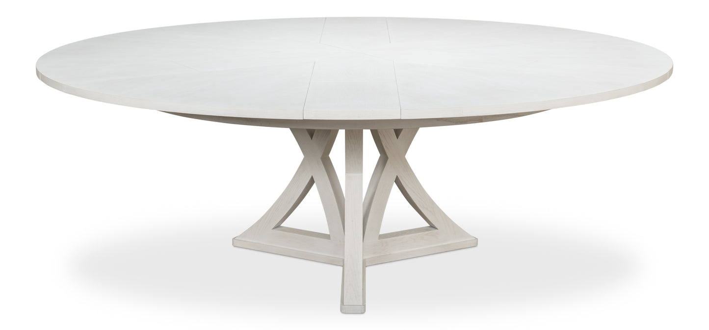 Sarreid - Casual Jupe Dining Table Working Wht Lg - White - Transitional