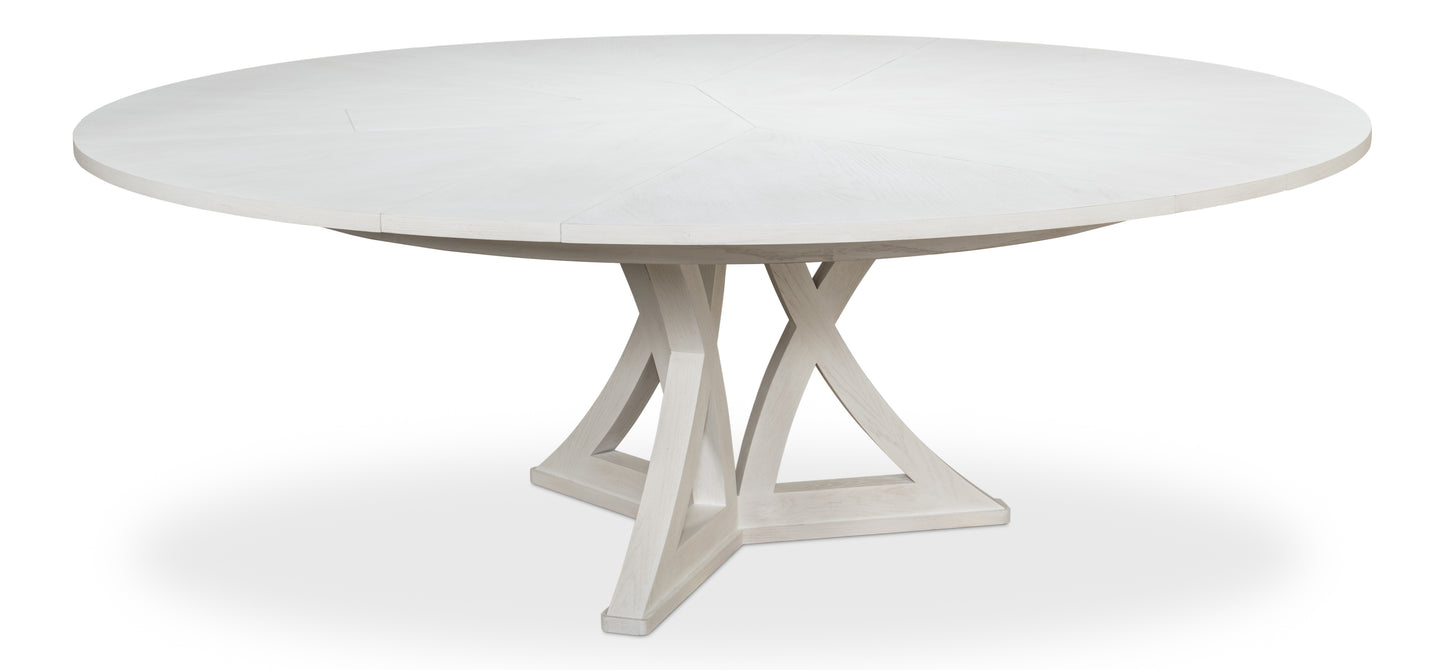 Sarreid - Casual Jupe Dining Table Working Wht Lg - White - Transitional
