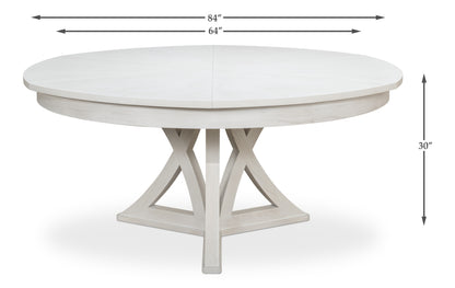 Sarreid - Casual Jupe Dining Table Working Wht Lg - White - Transitional