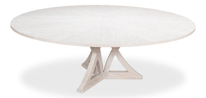 Sarreid - Casual Jupe Dining Table Whtwash Wht Lg - White - Transitional