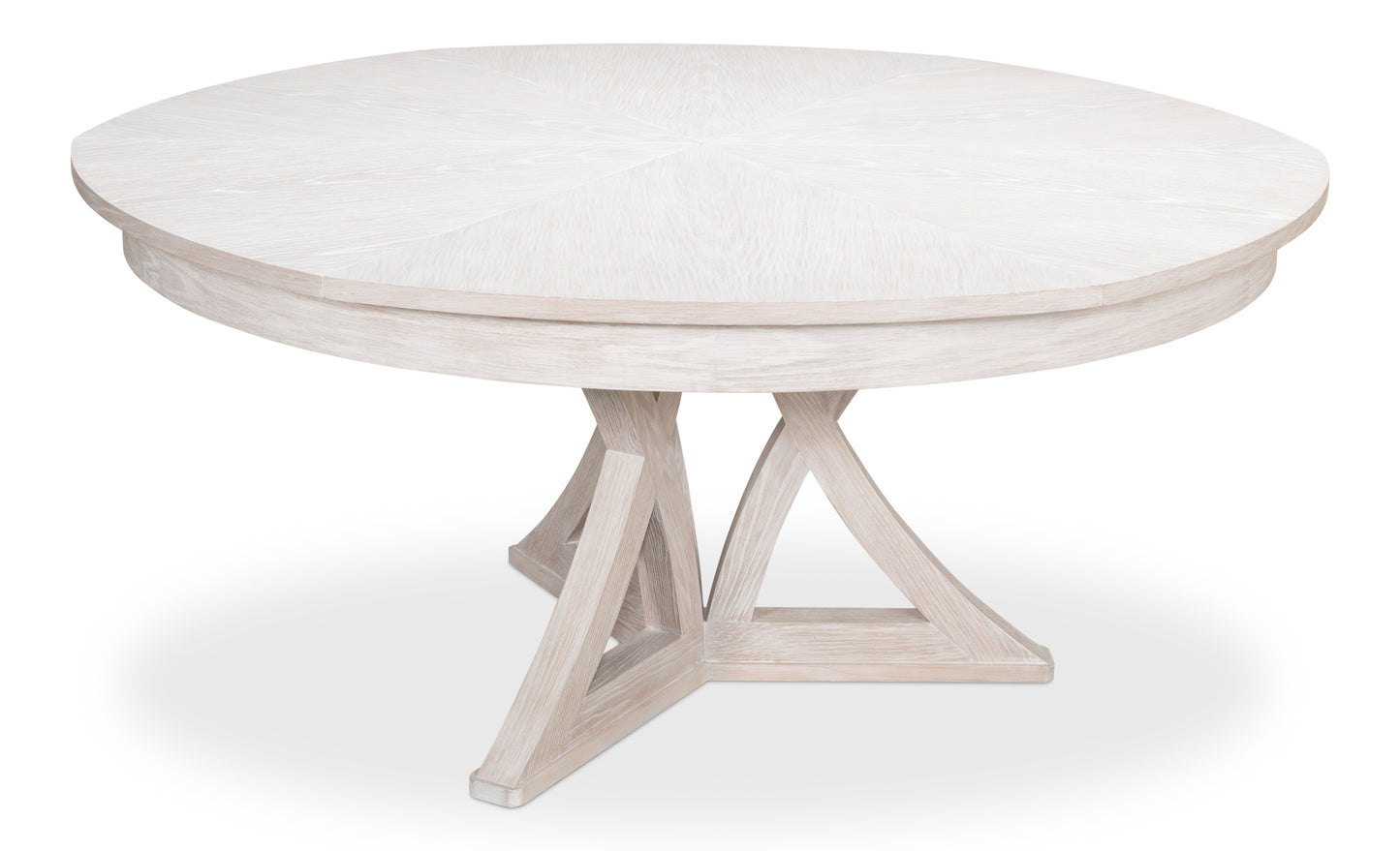 Sarreid - Casual Jupe Dining Table Whtwash Wht Lg - White - Transitional