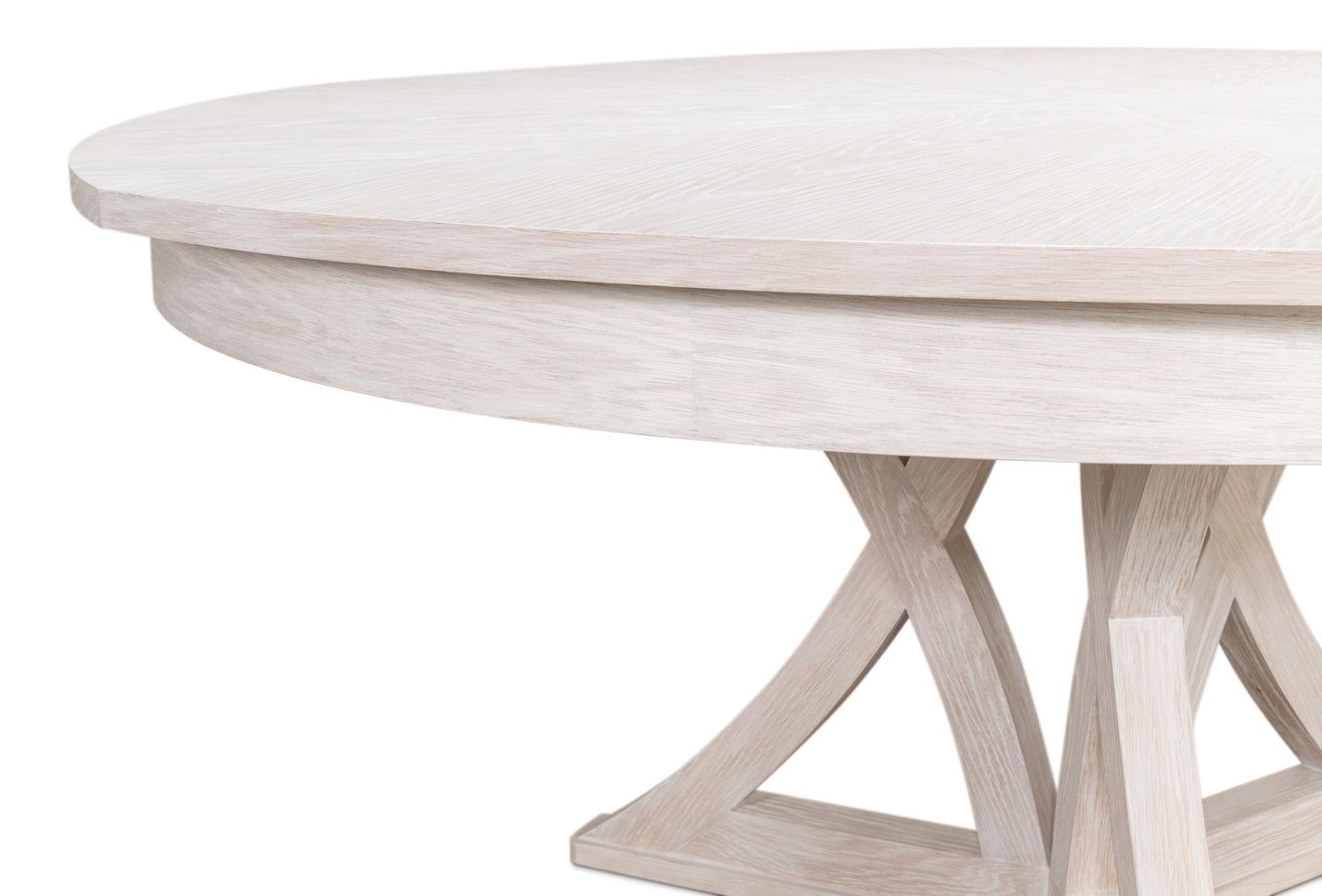 Sarreid - Casual Jupe Dining Table Whtwash Wht Lg - White - Transitional