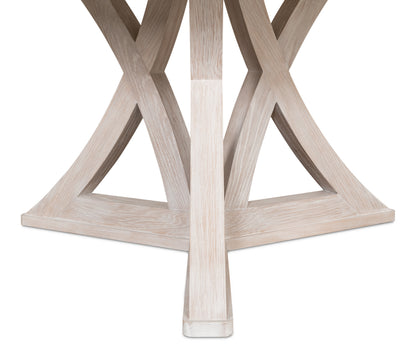 Sarreid - Casual Jupe Dining Table Whtwash Wht Lg - White - Transitional