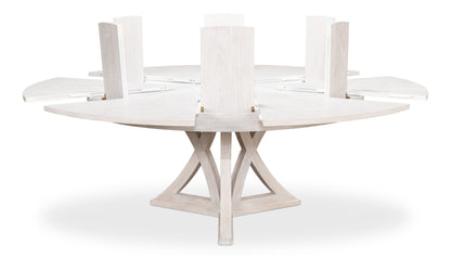 Sarreid - Casual Jupe Dining Table Whtwash Wht Lg - White - Transitional