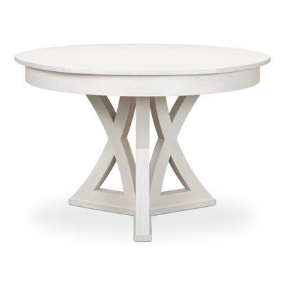 Sarreid - Casual Jupe Dining Table  Small Work Wht - White - Transitional