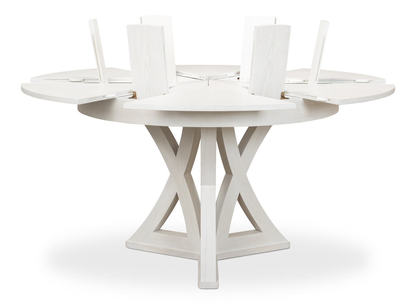 Sarreid - Casual Jupe Dining Table  Small Work Wht - White - Transitional