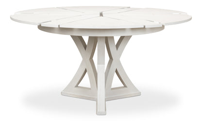 Sarreid - Casual Jupe Dining Table  Small Work Wht - White - Transitional
