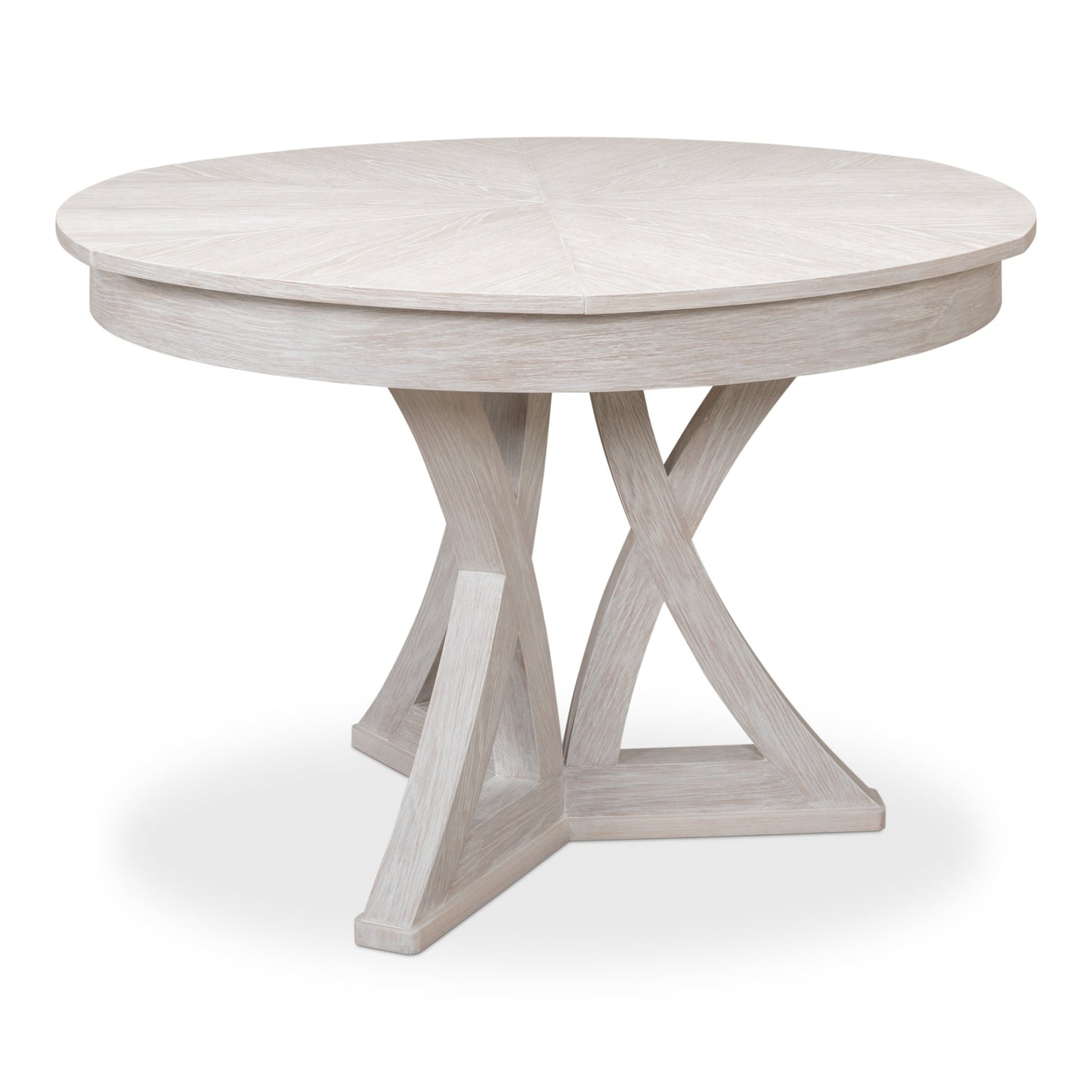 Sarreid - Casual Jupe Dining Table Whtwash Wht Sm - White - Transitional