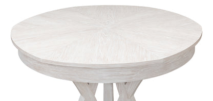 Sarreid - Casual Jupe Dining Table Whtwash Wht Sm - White - Transitional