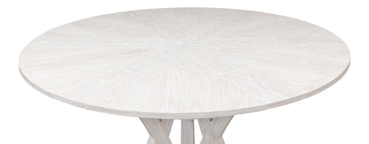 Sarreid - Casual Jupe Dining Table Whtwash Wht Sm - White - Transitional