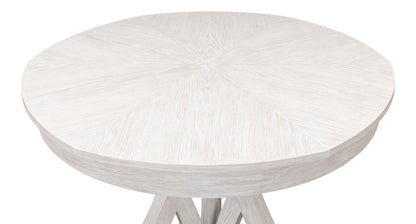 Sarreid - Casual Jupe Dining Table Whtwash Wht Sm - White - Transitional
