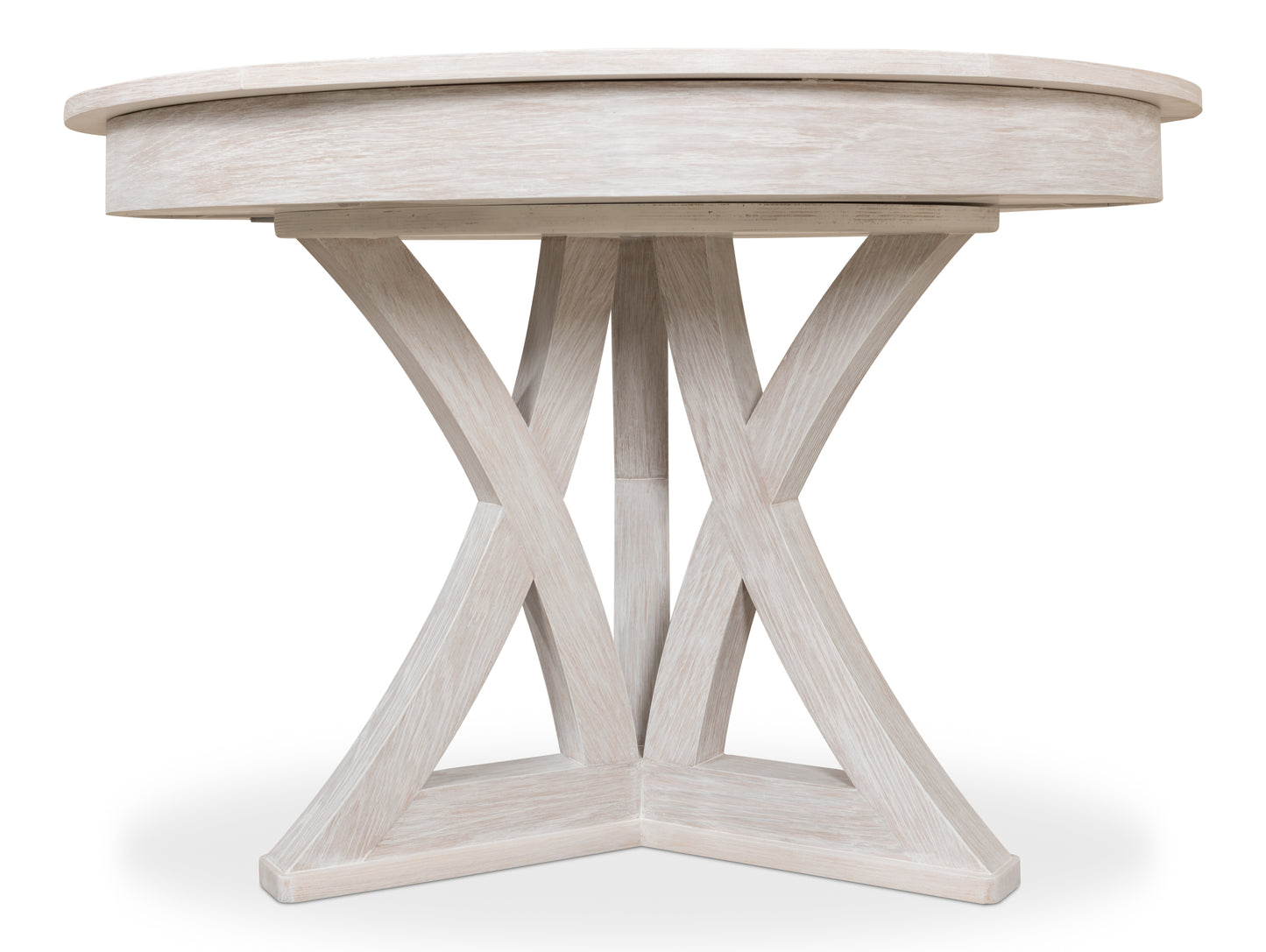 Sarreid - Casual Jupe Dining Table Whtwash Wht Sm - White - Transitional