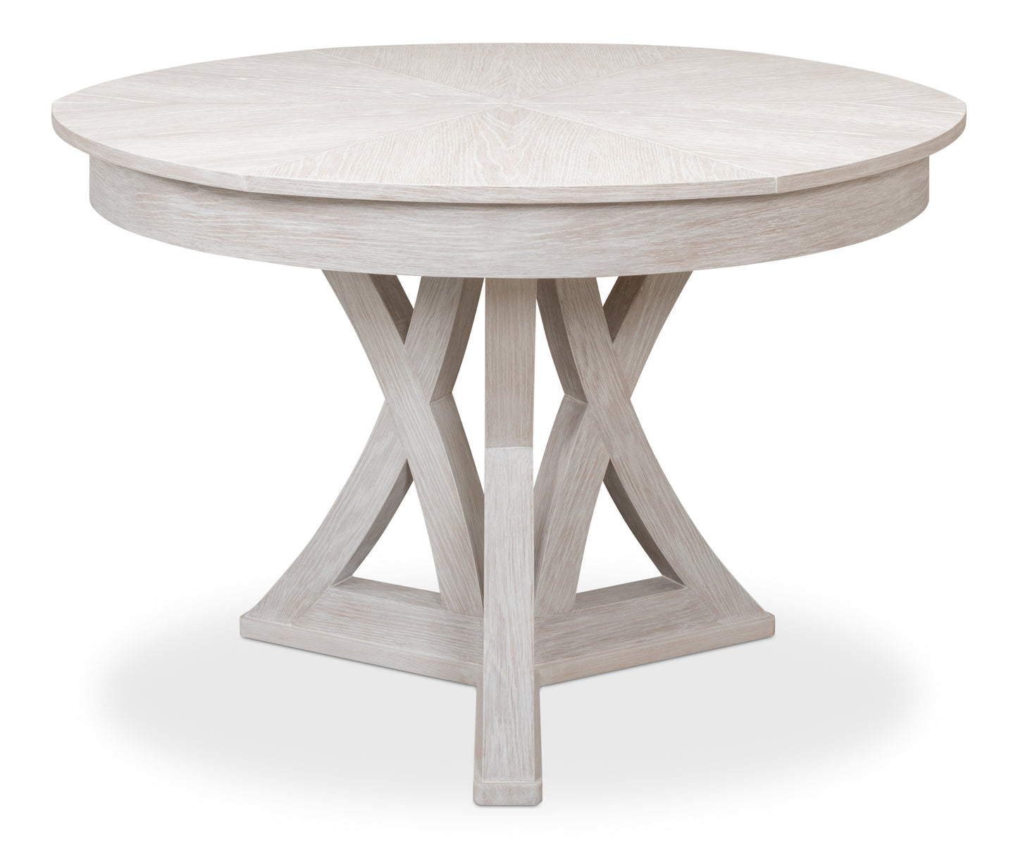 Sarreid - Casual Jupe Dining Table Whtwash Wht Sm - White - Transitional