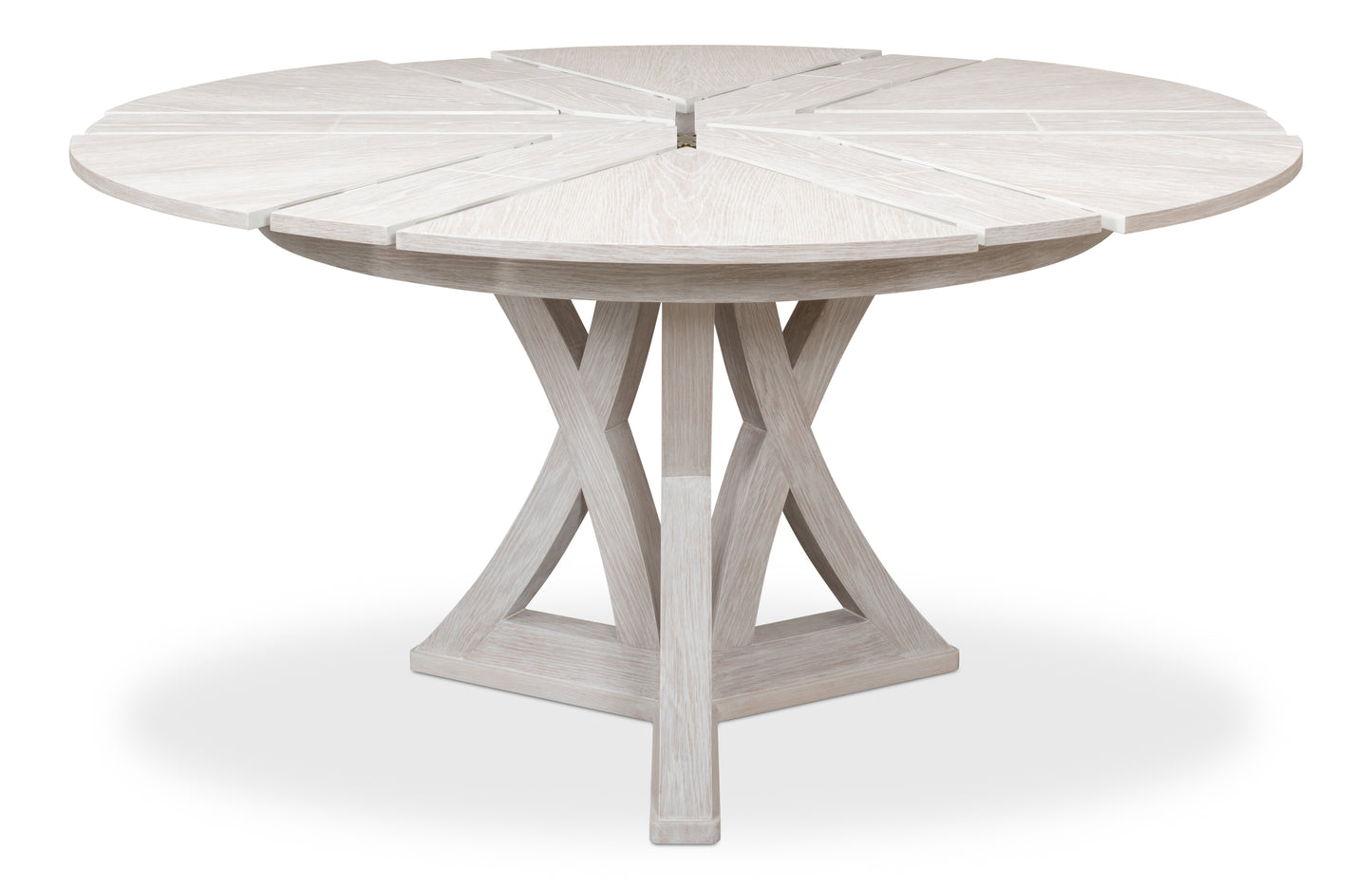 Sarreid - Casual Jupe Dining Table Whtwash Wht Sm - White - Transitional