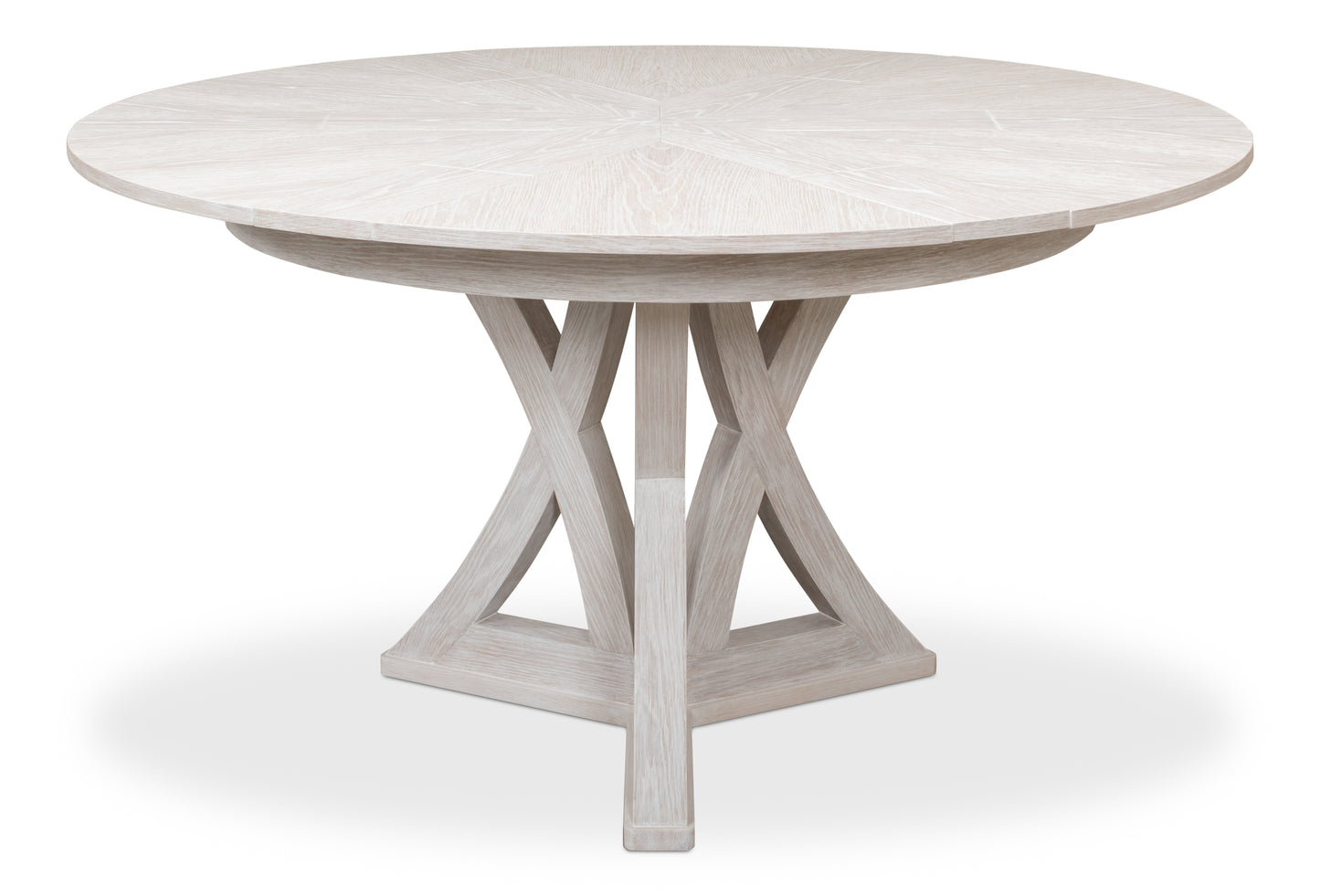 Sarreid - Casual Jupe Dining Table Whtwash Wht Sm - White - Transitional